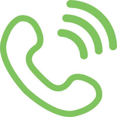 A green phone logo