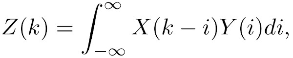 The convolution of the PDF of two random variables produces the PDF of the random variables added together.